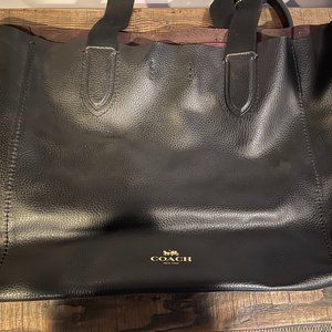 Coach Black Leather Tote
